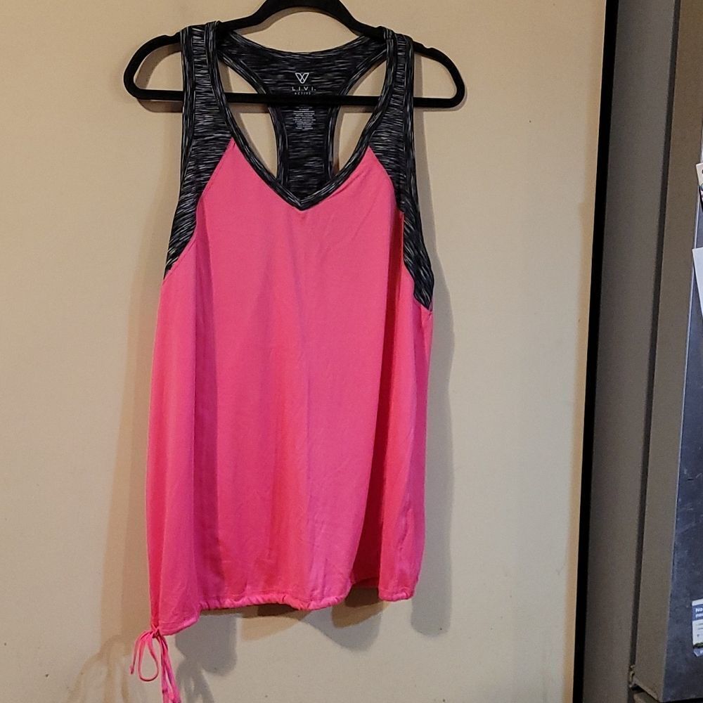 Livi Active Pink and Black Tank Top